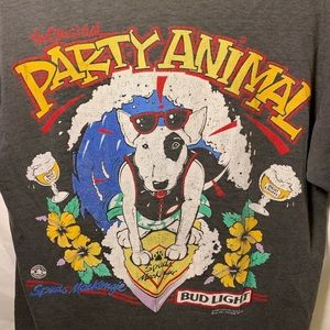 RARE Bud Light Spuds Mackenzie Vintage Tshirt